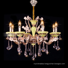 Empire style k9 crystal candle chandelier large crystal candle pendant light 88626